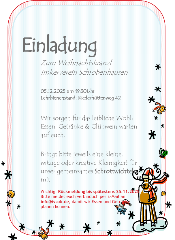 Einladung Weihnachtsfeier 2025